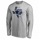 Men's Cowboys Gray 2018 NFL Playoffs Long Sleeve T-Shirt,baseball caps,new era cap wholesale,wholesale hats